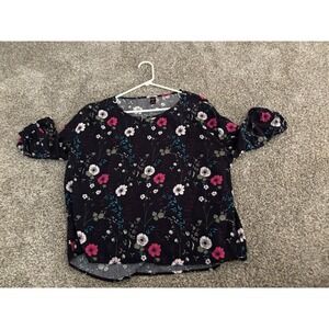 Emery Rose‎ XL Flowered Blouse (A187)